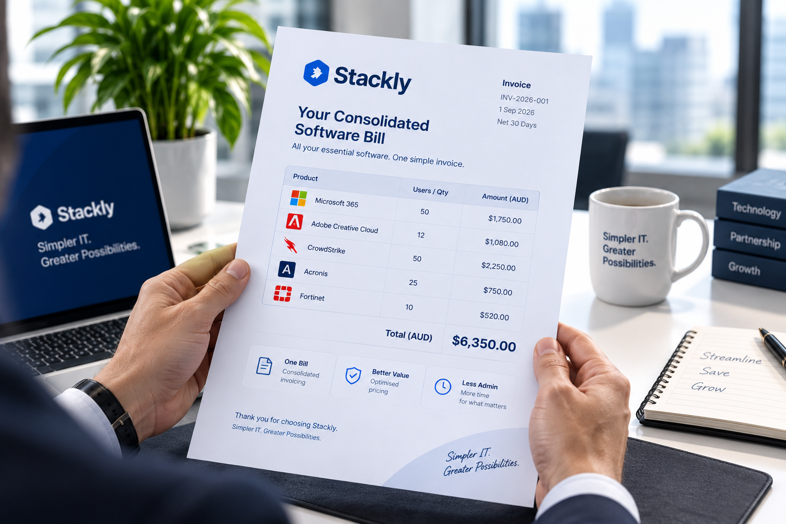 Consolidated Stackly software bill